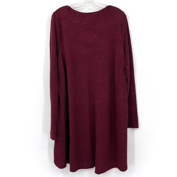 Show Me Your Mumu Womens Toby Tie Textured Swing Dress XL Maroon Burgundy - Picture 9 of 9